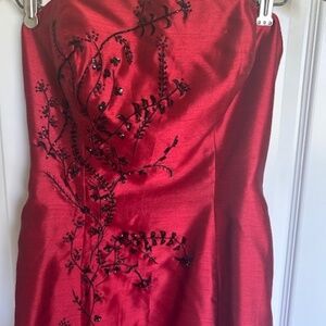 Red formal long mermaid Style gown